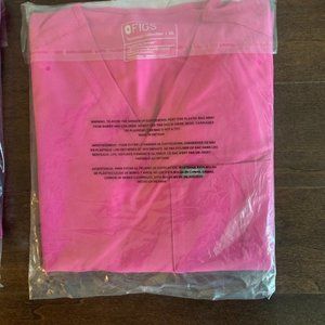 Figs Catarina Scrub Top- Electric Orchid